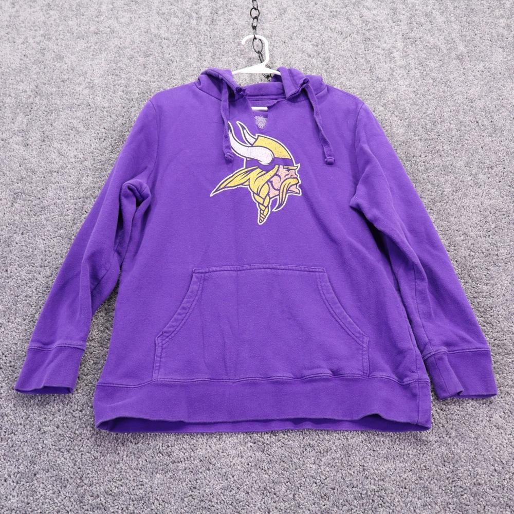 Fanatics Hoodie Womens Large Purple Minnesota Vikings NFL Football Pullover